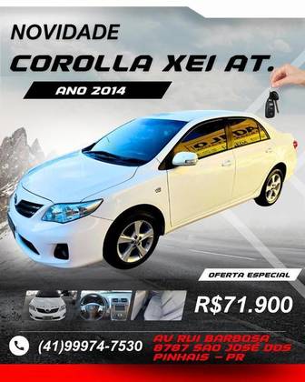 TOYOTA COROLLA 2.0 XEI 16V FLEX 4P AUTOMÁTICO TOYOTA COROLLA 2.0 XEI 16V FLEX 4P AUTOMÁTICO